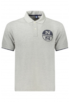 NORTH SAILS POLO MANICHE CORTE UOMO GRIGIO