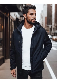 Kurtka męska przejściowa z kapturem granatowa Dstreet TX4996