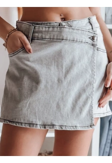 Spódnico-spodenki damskie jeansowe CHILL WRAP szare Dstreet CY0508