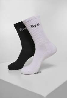 HI - Bye Socks short 2-Pack black/white