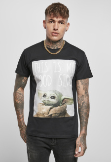 Pánské tričko Baby Yoda Good Side - černé