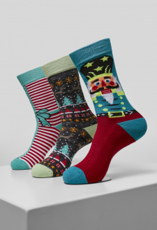 Christmas Nutcracker Socks 3-Pack multicolor