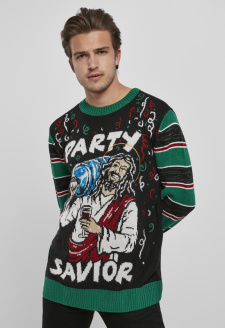 Savior Christmas Sweater black/x-masgreen