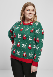 Ladies Santa Christmas Sweater x-masgreen