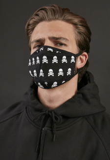 Skull Face Mask 2-Pack black/white