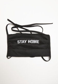 Stay Home Face Mask black