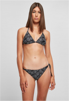 Ladies Triangle Pattern Bikini blackflower