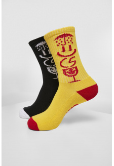 Iconic Icons Ponožky 2-balení černo/žluté