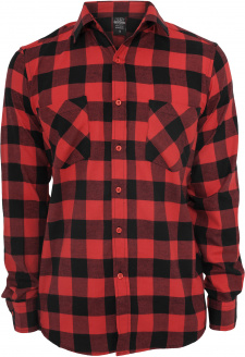 Boys Checked Flanell Shirt black/red