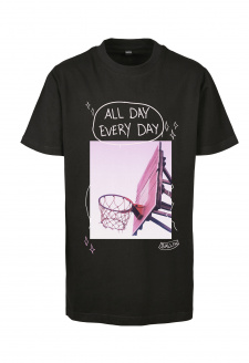 Kids All Day Every Day Pink Tee black