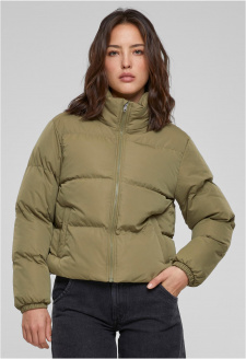 Ladies Short Peached Puffer Jacket tiniolive