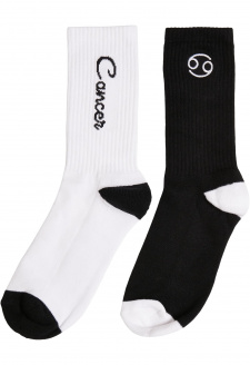 Zodiac Socks 2-Pack black/white cancer