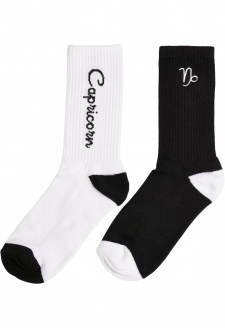 Zodiac Ponožky 2-balení černo/bílý kozoroh