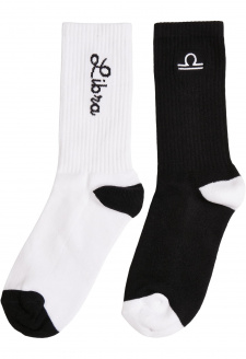Zodiac Socks 2-Pack black/white libra