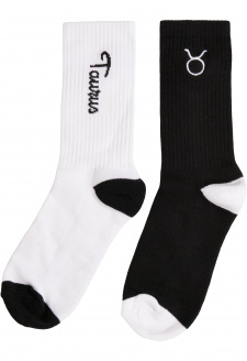 Zodiac Socks 2-Pack black/white taurus