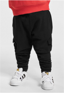 Boys Fitted Cargo Sweatpants black