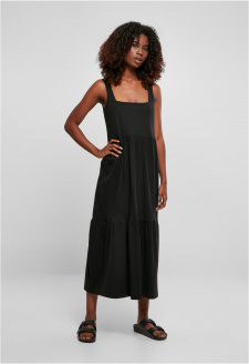 Ladies 7/8 Length Valance Summer Dress black