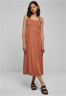 Ladies 7/8 Length Valance Summer Dress terracotta