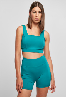 Ladies Recycled Squared Sports Bra watergreen