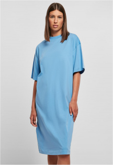 Ladies Organic Long Oversized Tee Dress horizonblue