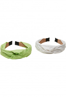 Light Headband With Knot 2-Pack lightmint/white