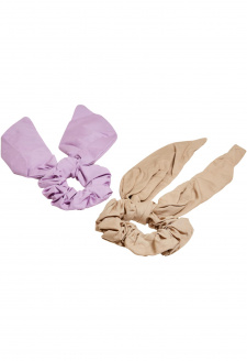 Scrunchies With XXL Bow 2-Pack lightlilac/beige