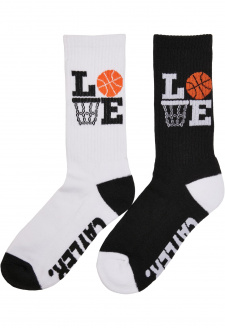 Love Ballin Socks 2-Pack černá/bílá