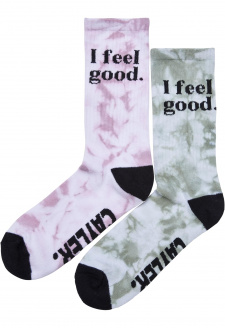 Feelin Good Socks 2 balení lightkhaki/růže