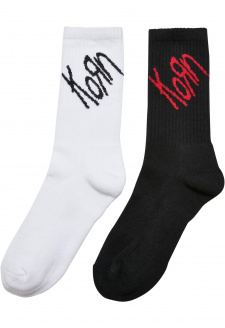 Ponožky Korn - 2 balení - černá/bílá