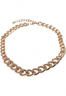 Comet Crystal Necklace gold