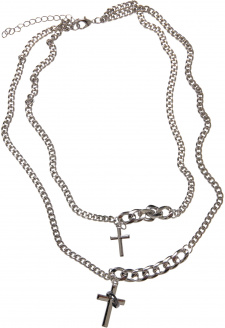 Various Chain Cross Necklace silver