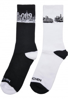 Major City 089 Socks 2-Pack black/white