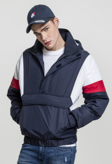 3-Tone Pull Over Jacket navy/white/fire red