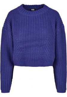 Ladies Wide Oversize Sweater bluepurple
