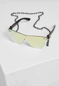 103 Chain Sunglasses black/gold mirror
