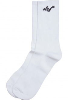 DEF Pastelové ponožky bílé