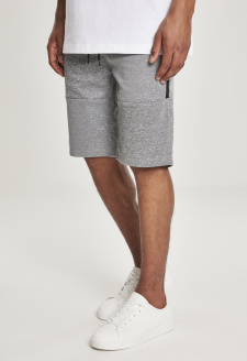 Zipper Pocket Marled Tech Fleece Shorts marled grey