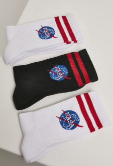 NASA Insignia Socks 3-Pack white/black/white