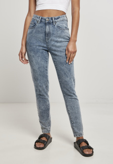 Dámské Skinny Jeans s vysokým pasem - světle modré
