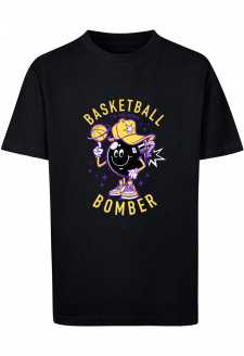 Kids Basketball Bomber Tee black