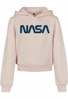 Kids NASA Cropped Hoody pink