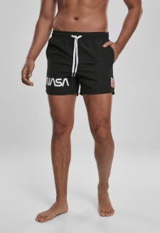 NASA Worm Logo Swim Shorts black
