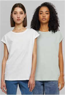 Dámské tričko Extended Shoulder Tee - 2ks - mátové+bílé