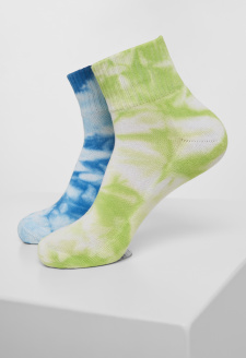 Tie Dye Socks Short 2-Pack green/blue