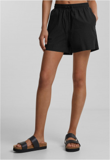 Ladies Seersucker Shorts black