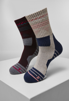Turistické výkonné ponožky 2-balení modrá/šedá