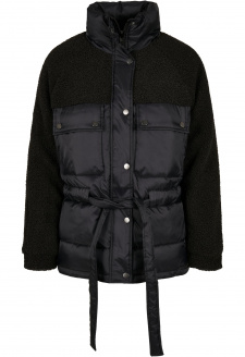 Dámská bunda Sherpa Mix Puffer Jacket černá