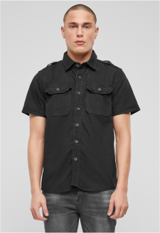 Vintage košile s krátkým rukávem, černá
