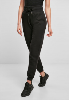 Dámské organické kalhoty s vysokým pasem potit černé