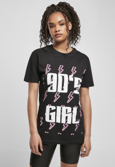 Dámské dívčí tričko 90. let černé